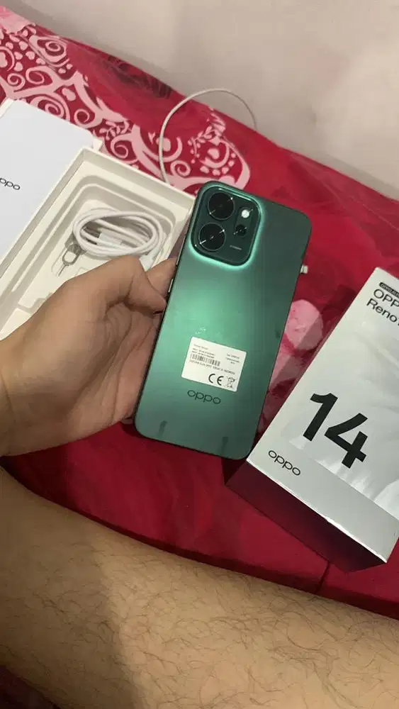 Oppo reno 14F 8/256gb fullset grs resmi mayan mulus normal