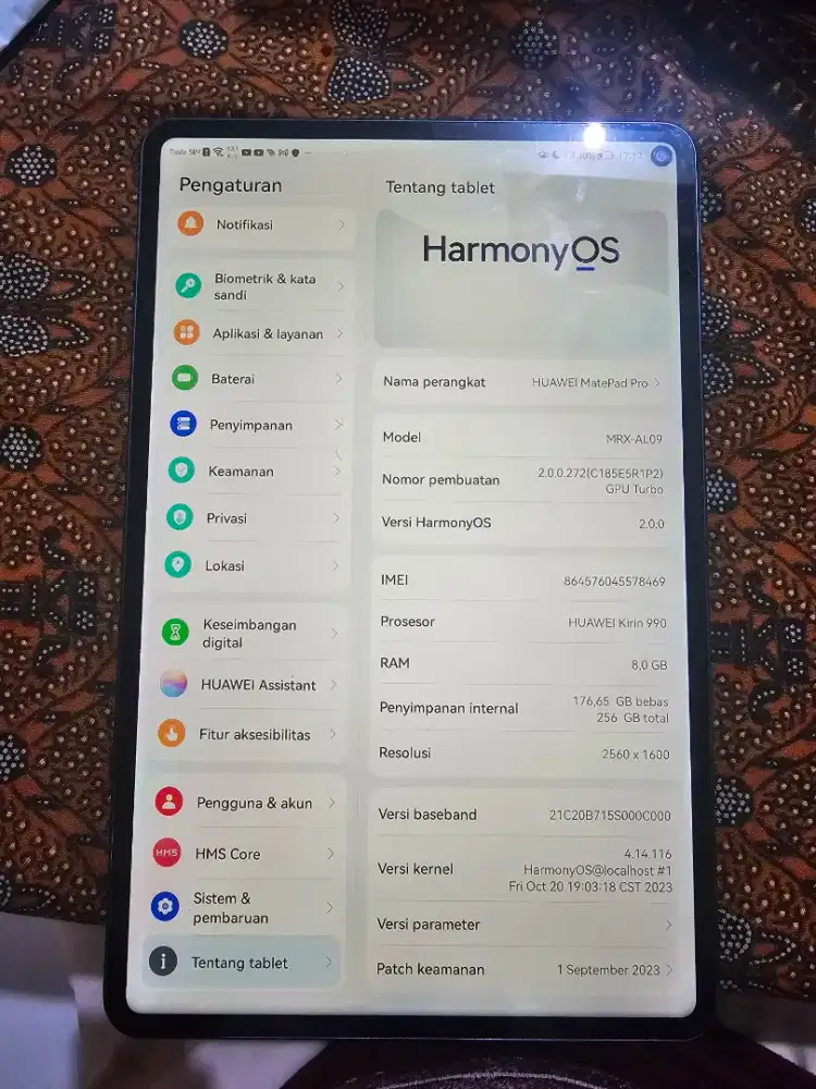 Tablet Huawei MatePad Pro 8/256 Mulus + Stylus Murah