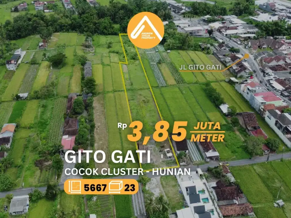 Jual Tanah Gito Gati Area Exclusive Hunian Homestay dan Resto