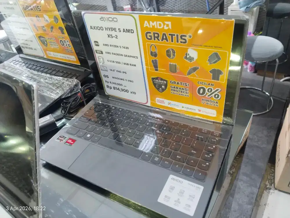 Laptop Axioo Hype 5 AMD X5-2, Cicilan tanpa DP, Syarat Cukup KTP