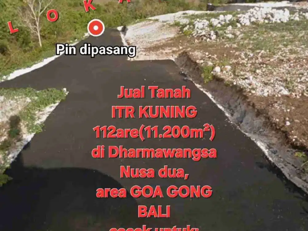 jual tanah 112are darmawangsa dekat goa gong