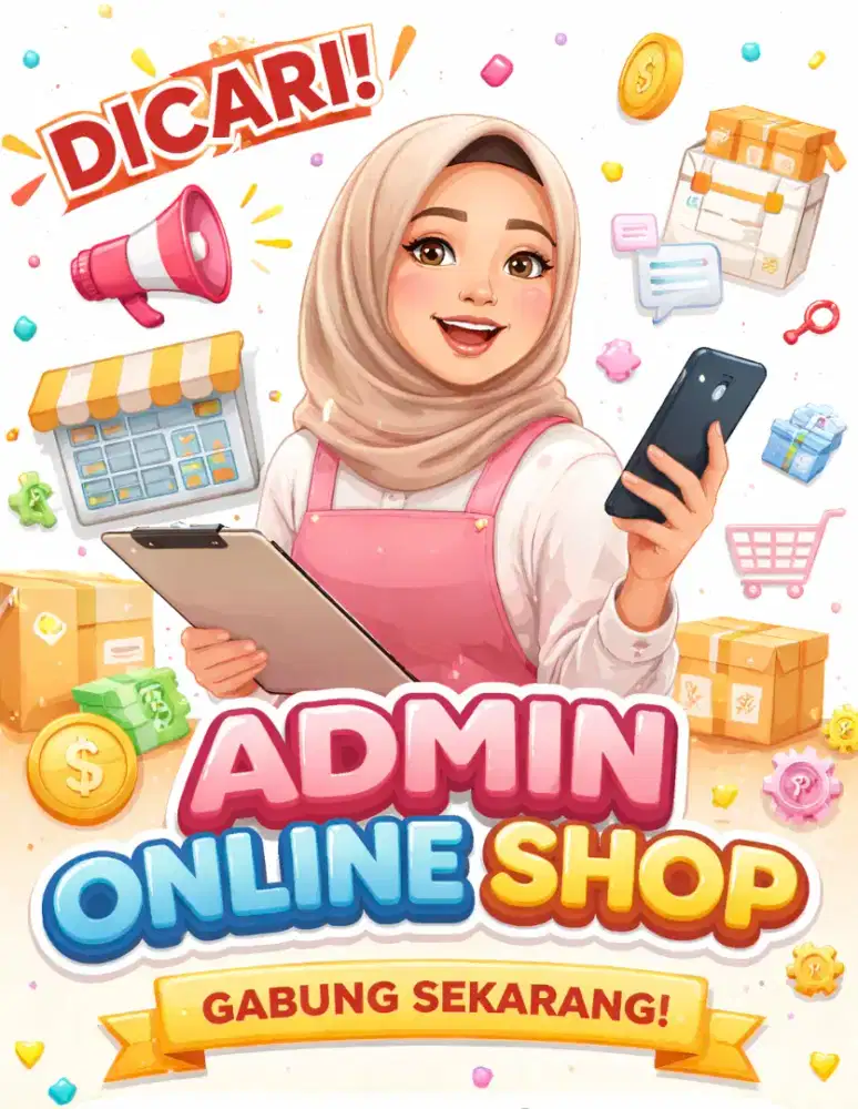 dicari Admin online shop