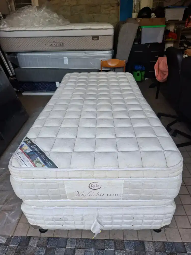 Serta Nightstart set dipanuk 100x200 spring latex atas bawah importUSA