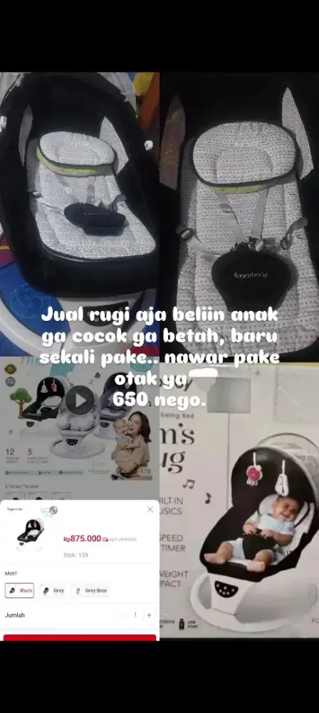 Sugarbaby ayunan anak otomatis music bluethoot