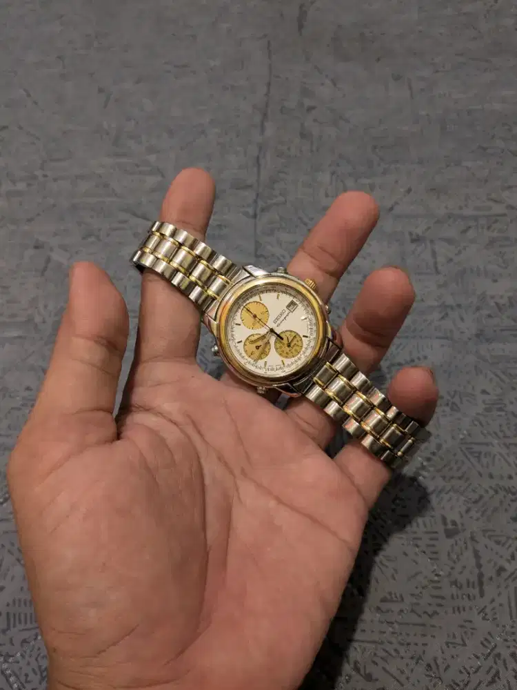 Jam tangan seiko 7T32 chrono alarm original