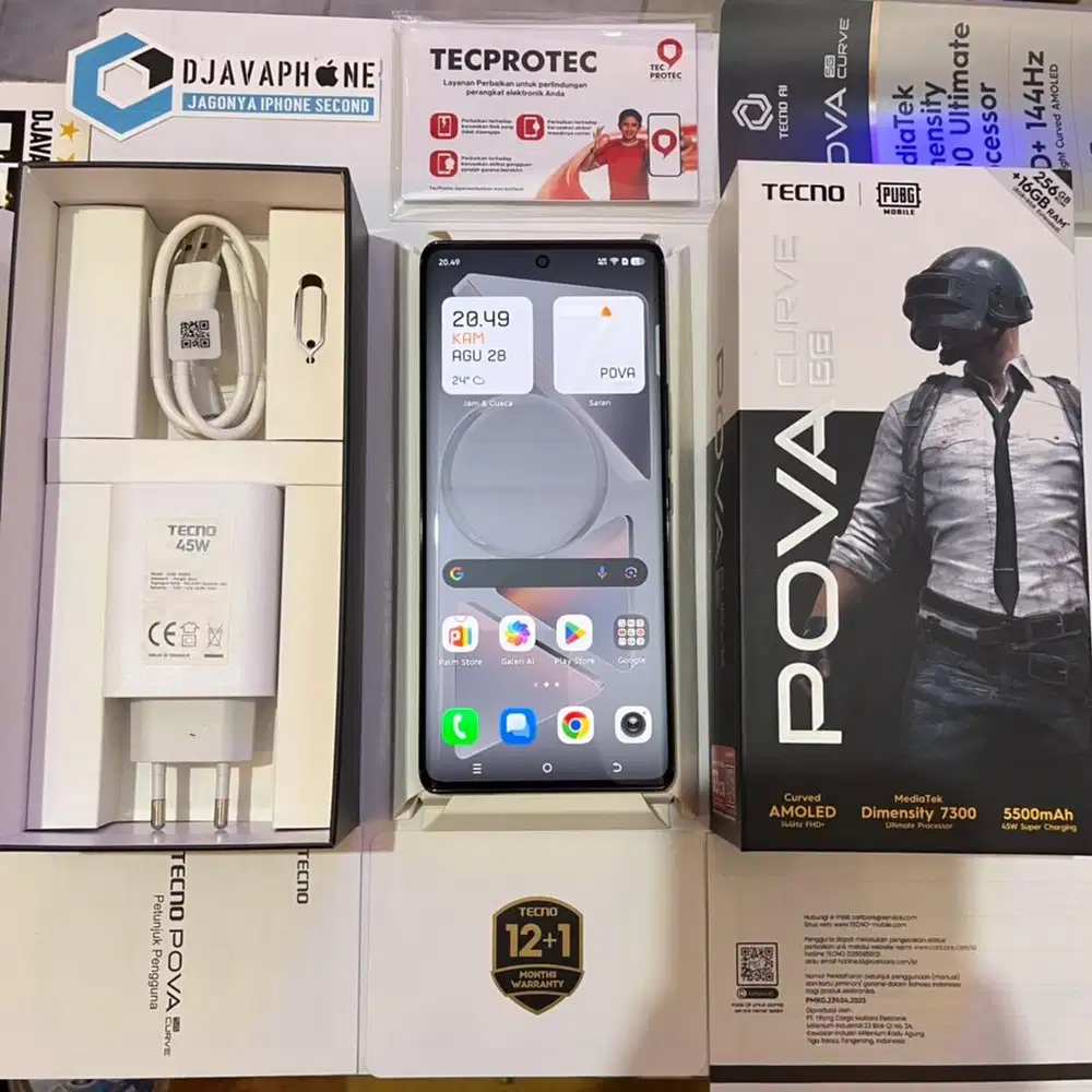 Tecno Curve 5G 8/256 Garansi Resmi Indonesia 20 Agustus 2026