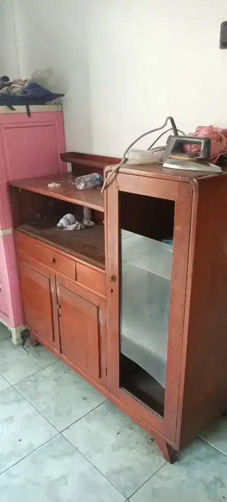 Jual Prabot Bekas Pindahan Bufet,Lemari Kayu 6Pintu,Bufet Tv Dan Dipan