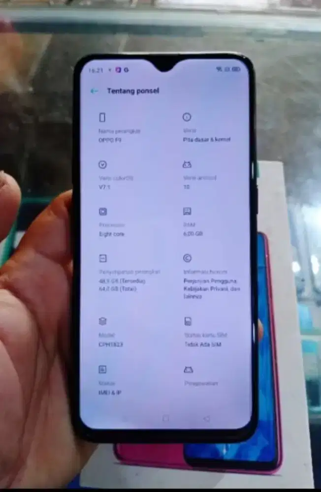 Murah hp Oppo F9 ram 6/64 normal jaya