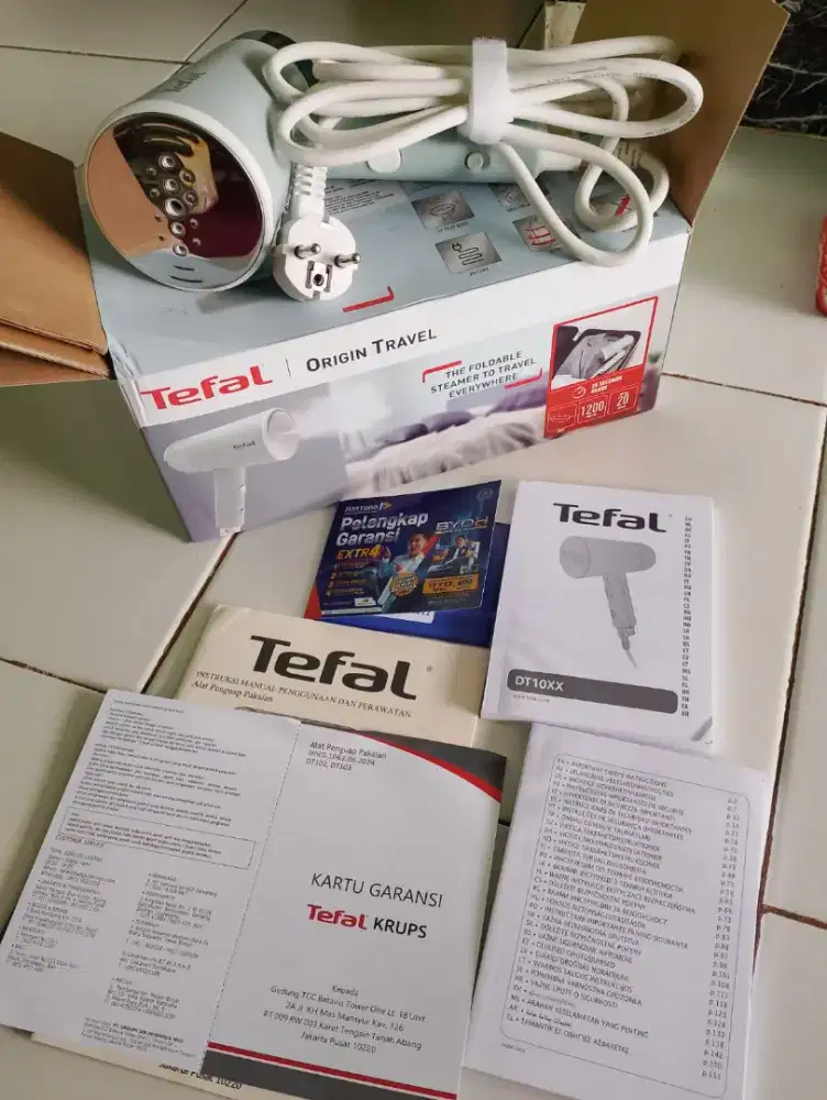 TEFAL DT103 Setrika Uap Portabel, Baru , belum pernah dipakai