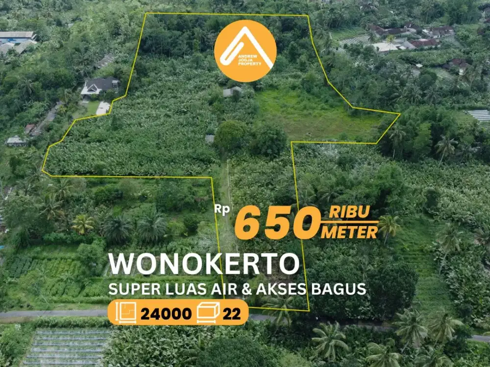 Jual Tanah Turi Wonokerto Hektar Akses Mudah Air Bagus