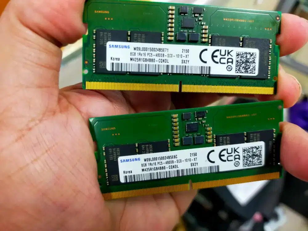 Dijual RAM SODIM 8GB X2 DDR5 PC 4800 Merk Samsung COPOTAN DARI LAPTOP