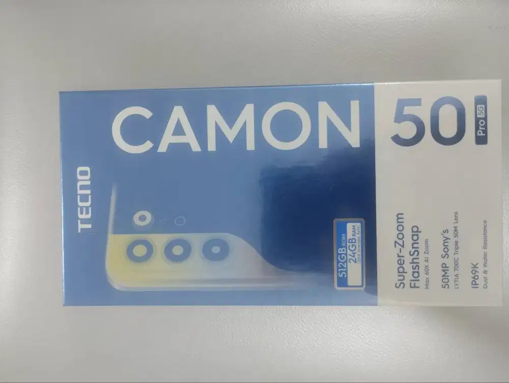 JUAL New Segel HP Tecno Camon 50 Pro 5G 12/512
