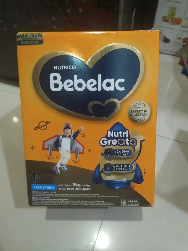Susu Bebelac 1+ (1-3th) rasa Vanilla 3kg.