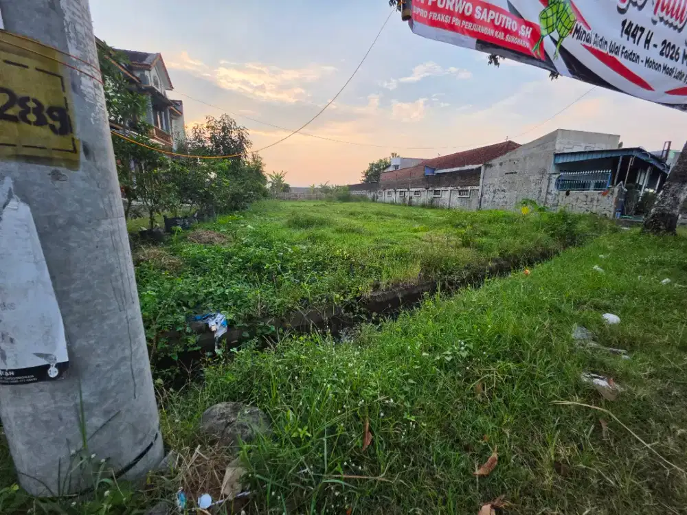 Jual cepat tanah hook strategis di Jl KH Muslich, Blimbing, Wonorejo