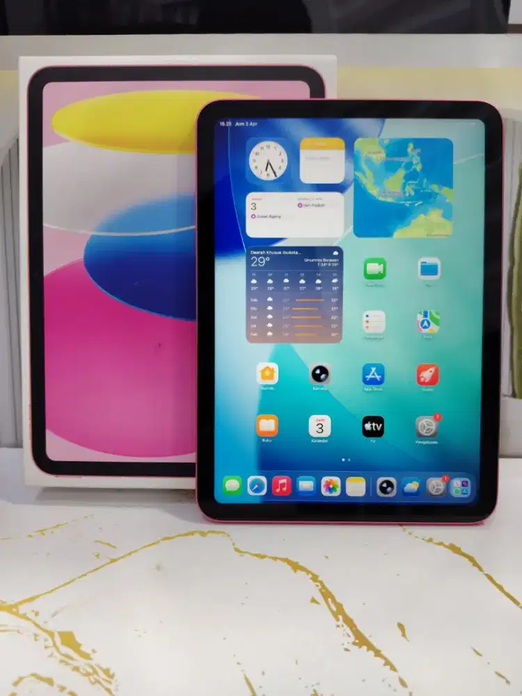 iPad 11 (A16) 128gb Pink Lengkap Mulus