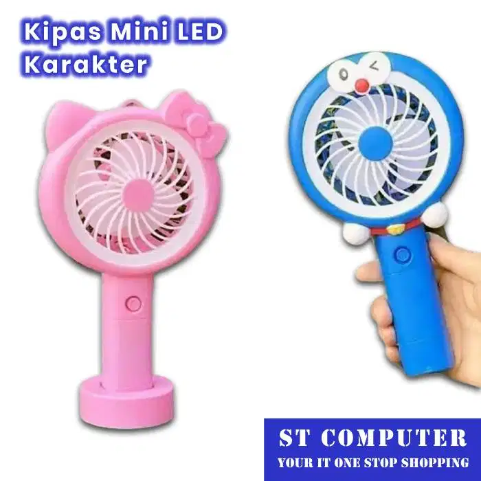 Kipas Angin Mini LED Karakter