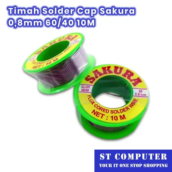 Timah Solder Cap Sakura 0,8mm 60/40 10M