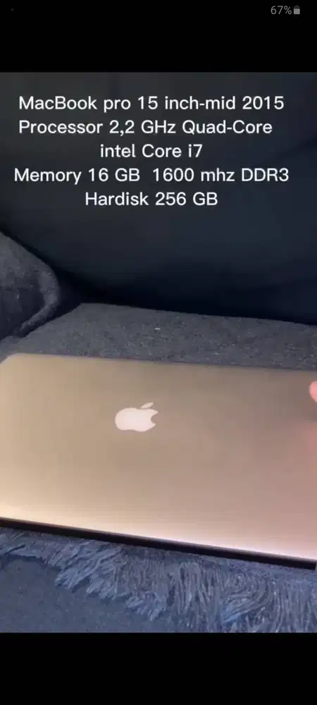 MACBOOK PRO 15 INCH MID 2015 CORE I7