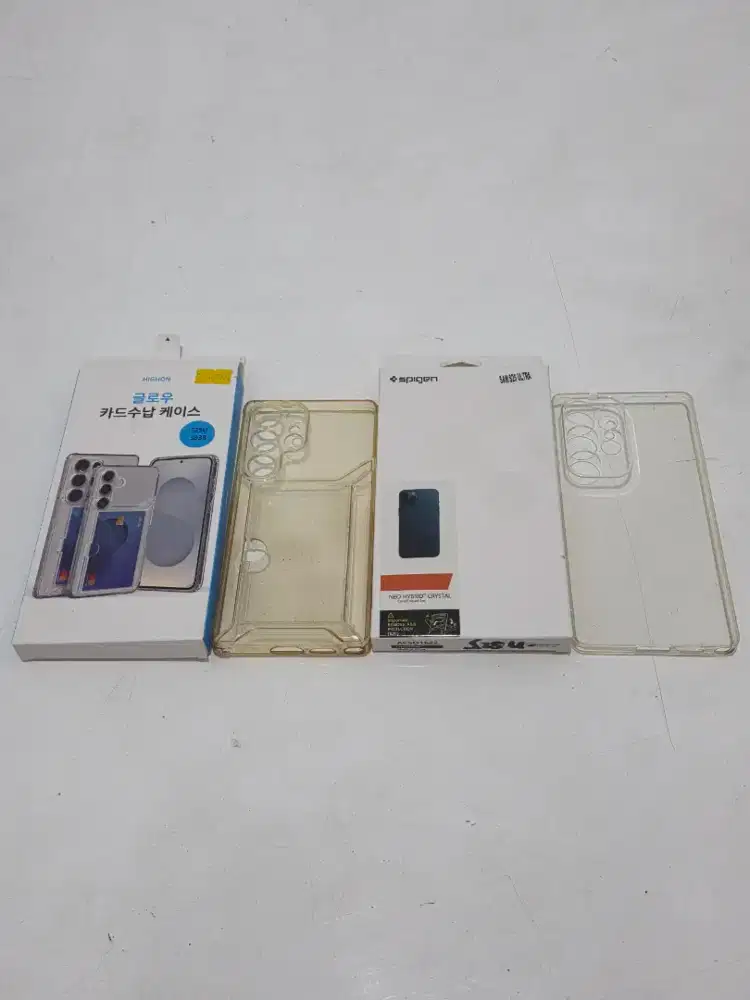 Paket 2 Clear Case Handphone Samsung Galaxy S25 Ultra Spigen & Highhon