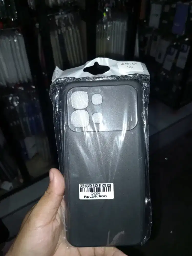 CASE MACARON BLACK INFINIX NOTE EDGE ATLANTIS DAHSYAT