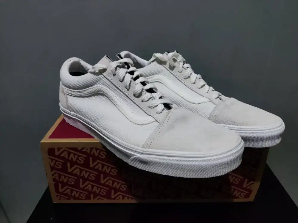BNIB Vans Oldskool Textured Blanc de Blanc White - EU 45