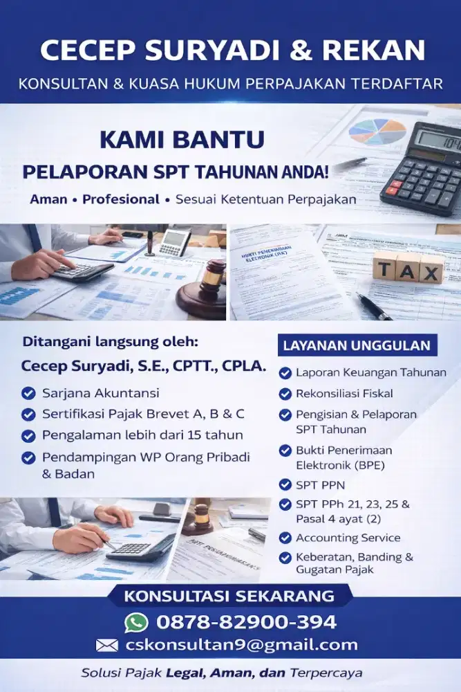 JASA KONSULTAN PAJAK dan KUASA HUKUM PERPAJAKAN