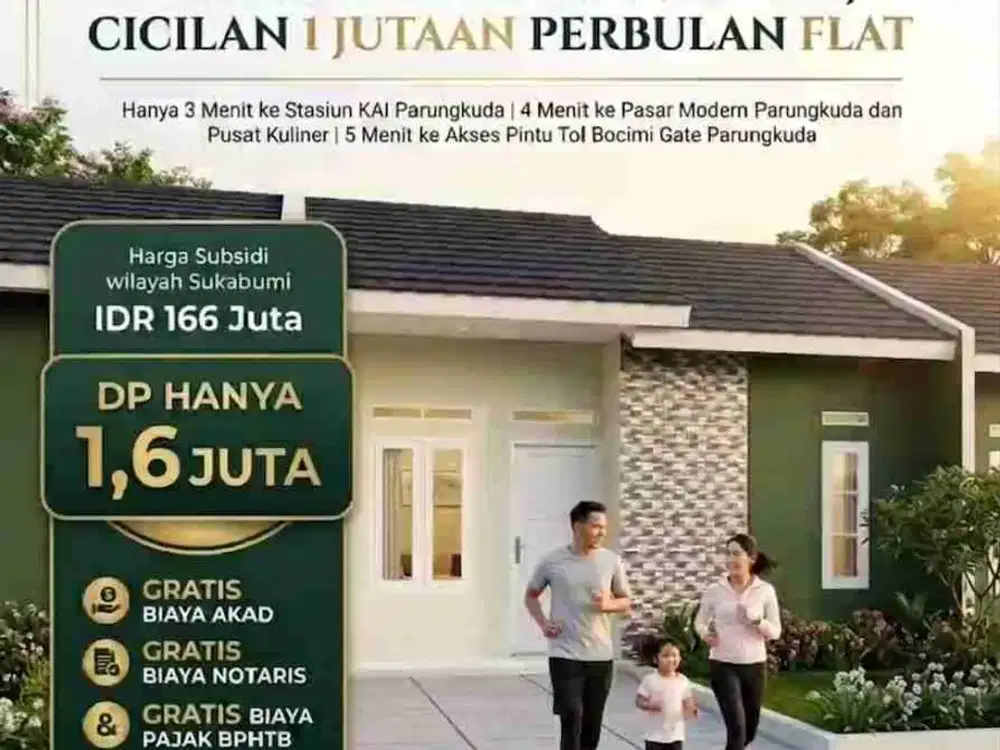 Rumah Subsidi Terlaris Dekat Stasiun Parungkuda
