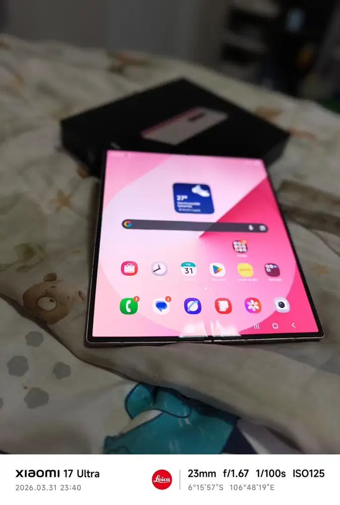 Samsung Galaxy Z Fold 6 Pink , 16/512 Garansi Resmi Sein
