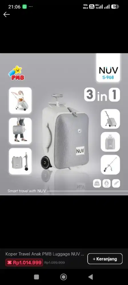 Koper Travel  Anak NUV