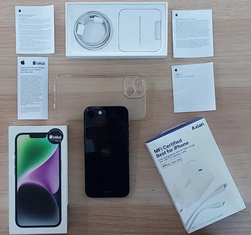 iPhone 14 Blibli - Midnight - 128GB - BH 100% - Garansi on 12 Bln