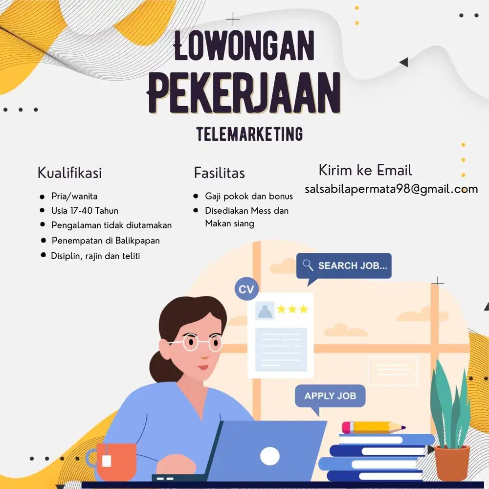 Loker bagian staff telemarketing daerah balikpapan guys