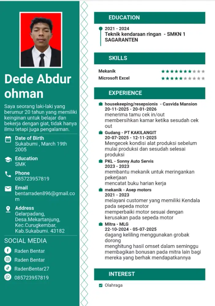 Saya sedang mencari kerja