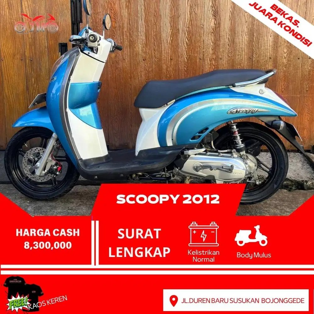 SCOOPY 2012 SURAT LENGKAP PAJAK AKTIF CASH BISA PAKE SPAYLATER DLL