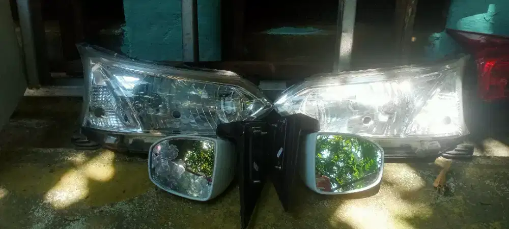 1Set headlamp & spion kiri & kanan