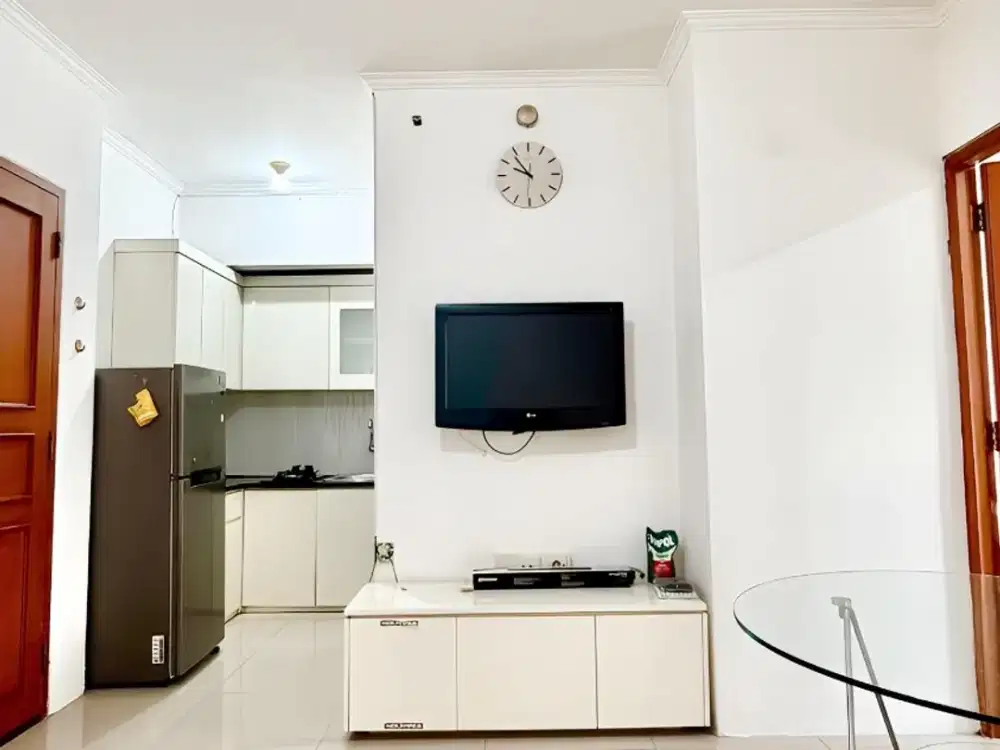 Jual Cepat Apartemen Gading Mediterania luas 42m2  – 2BR Jadi 1 Kamar Luas, Full Furnished!