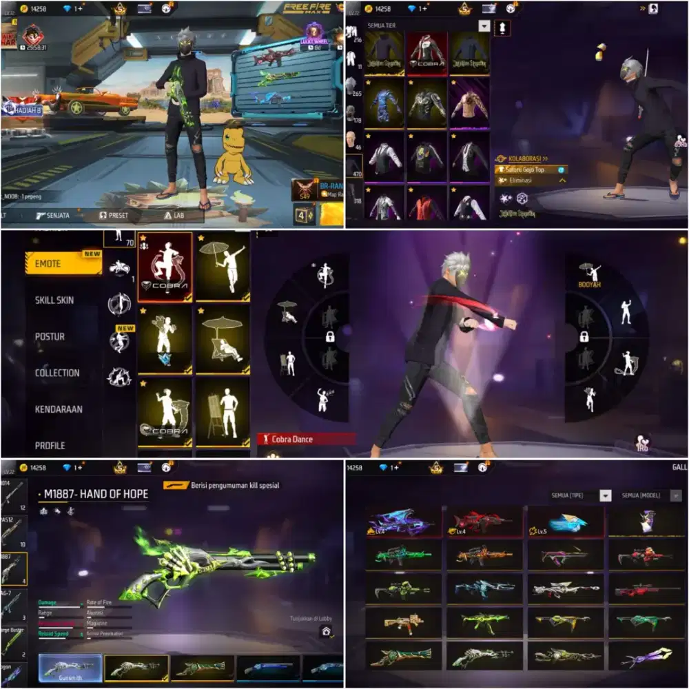 Jual akun ff spek GG