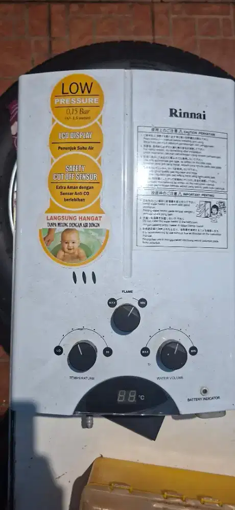 Rinnai Water Heater gas