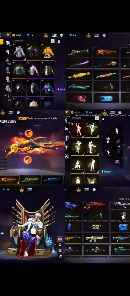 Jual akun ff spek gg