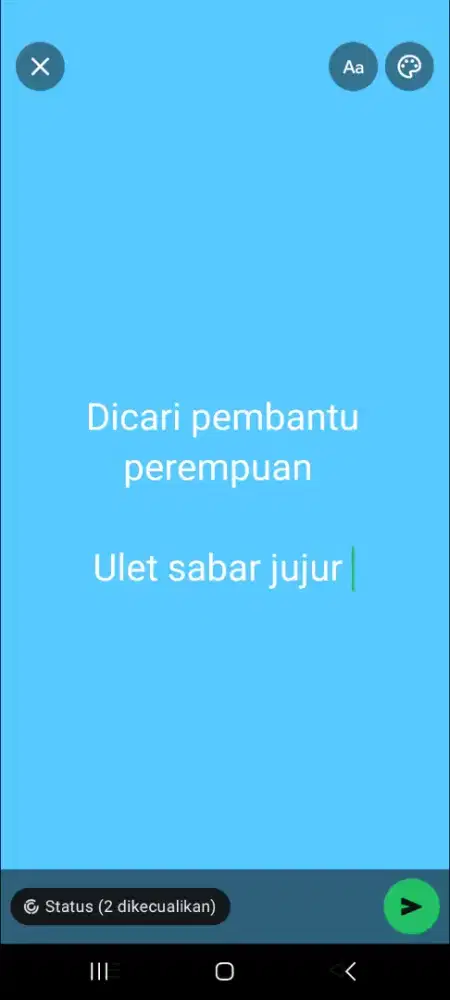 Dicari pembantu perempuan