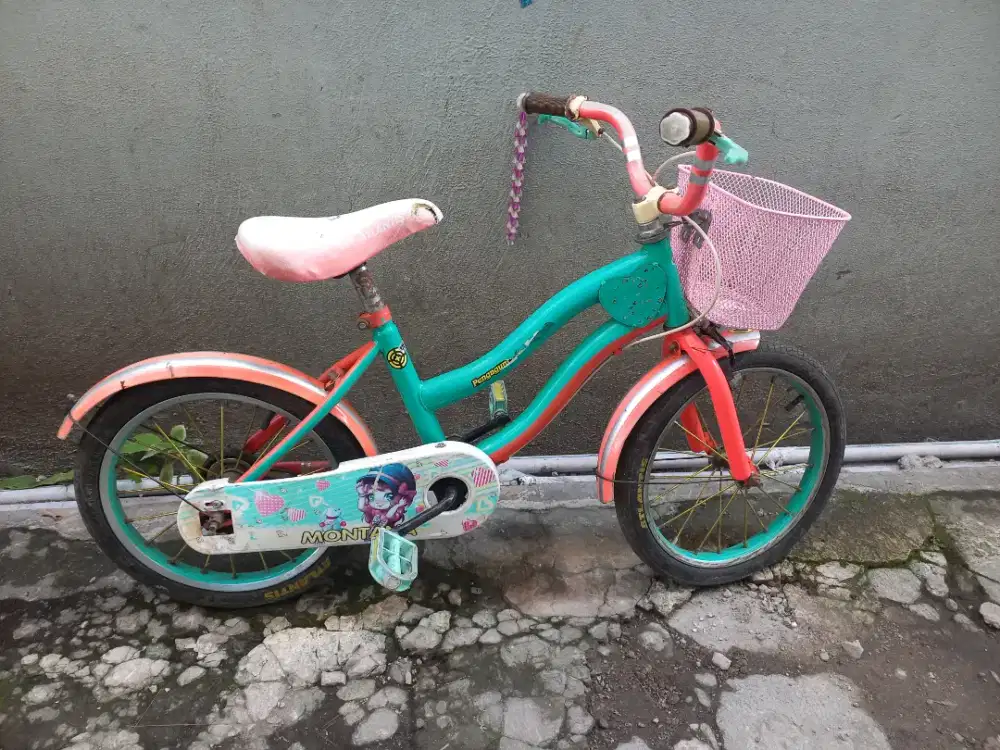 Sepeda anak kecil perempuan