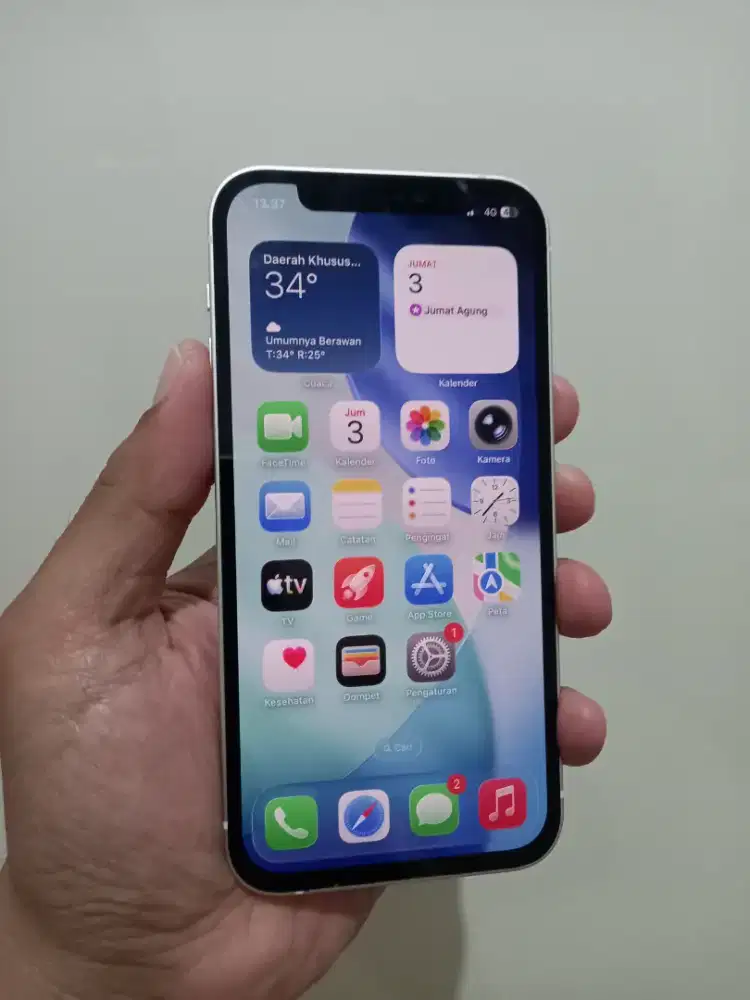 IPhone 12 White 128Gb Fullset ex inter minus face id aja off