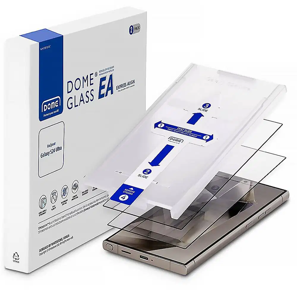 260401C WhiteStone EA 2 Pack Samsung Galaxy S24 Ultra Tempered Glass S
