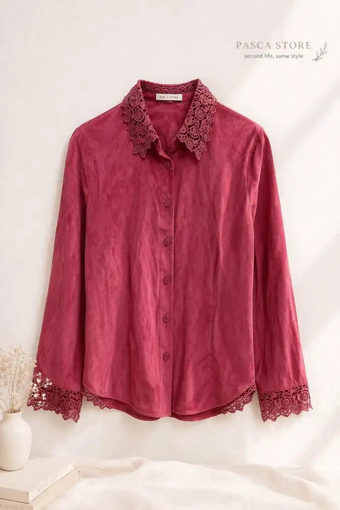 Kemeja Brukat Korea Style