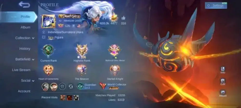 Jual akun ML di jamin amanah