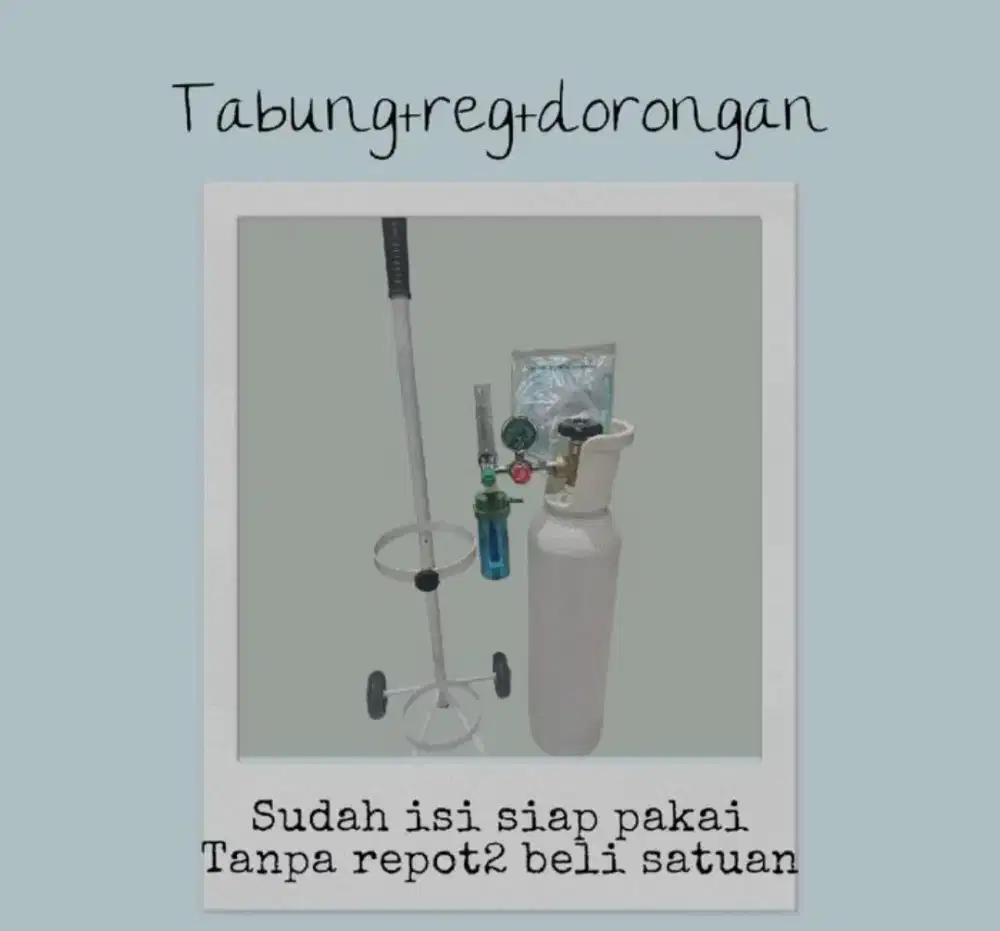 DIJUAL TABUNG OKSIGEN 1M3  LENGKAP FULL