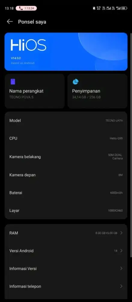 TECNO POVA 5 Fullset