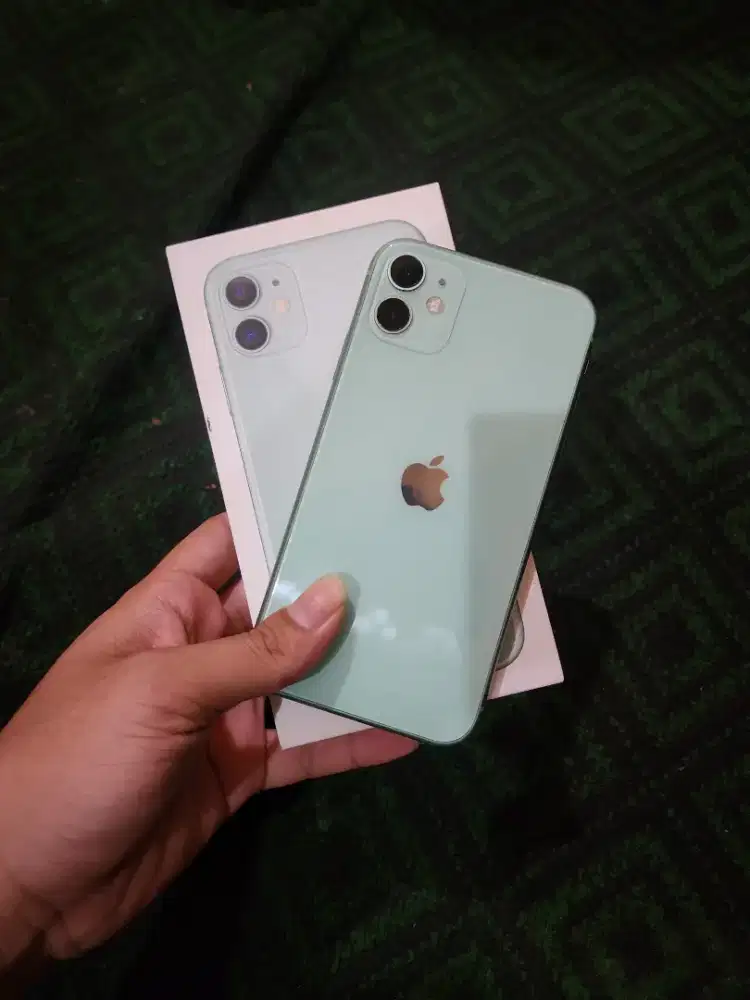 IPHONE 11 128GB HIJAU TOSCA IBOX FULLSET