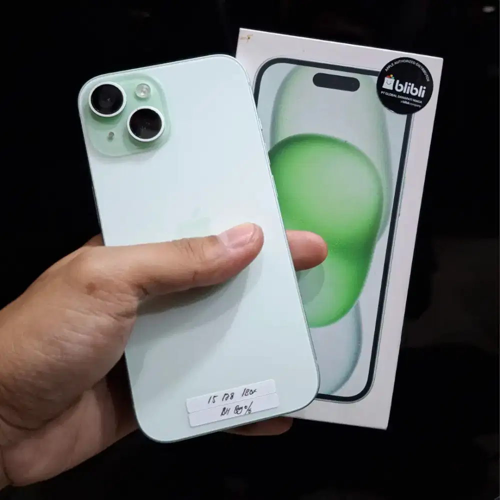 iPhone 15 128gb iBox, Green, Full ori Free Adapter