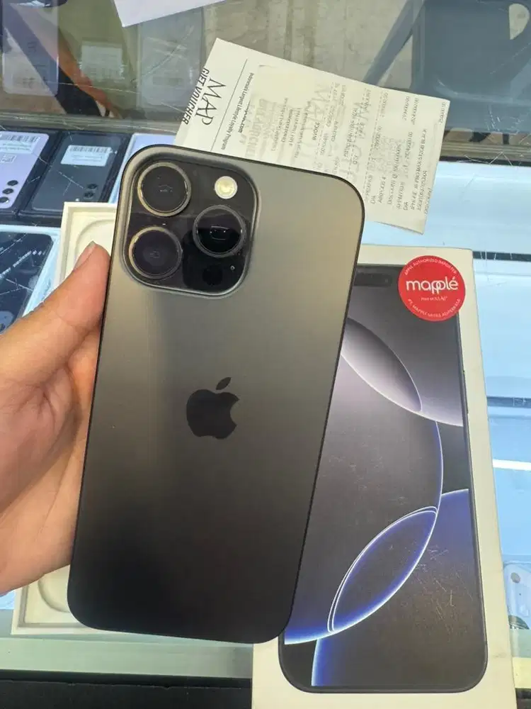 iPhone 16 Pro Max 512GB Black T Garansi iBox 08/07/2026 lengkap