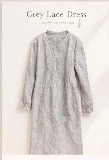 Grey Lace Dress